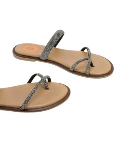 Sandálias de Mulher PORRONET SANDALIAS PLANAS 3008 MUJER PLATEADO PLOMO