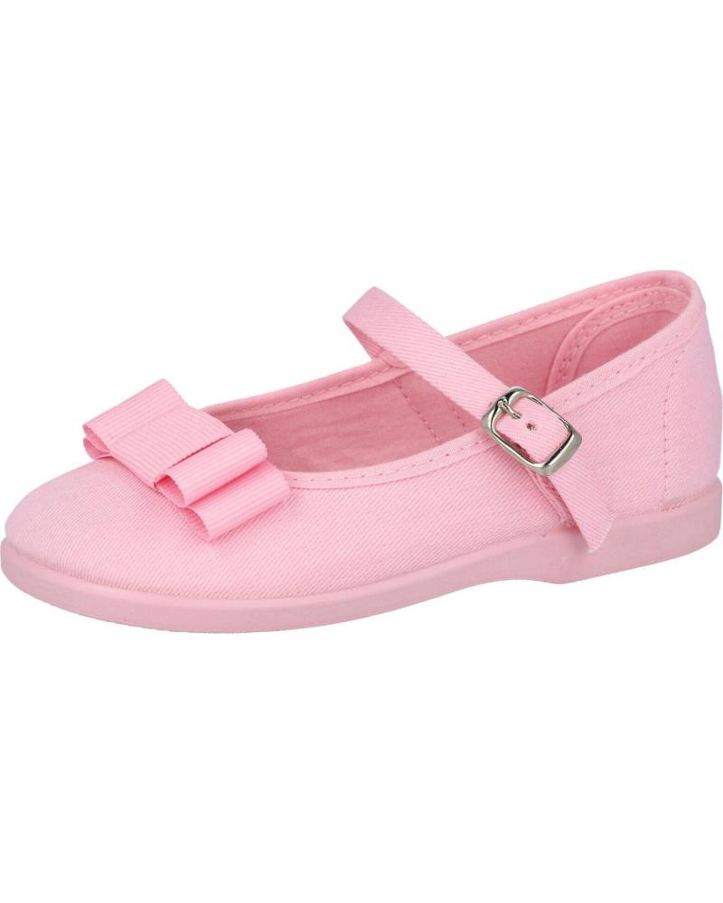 Zapatos de Niña ANDREA RUIZ 978 MERCEDITAS DE LONA PARA NIÑA ROSA