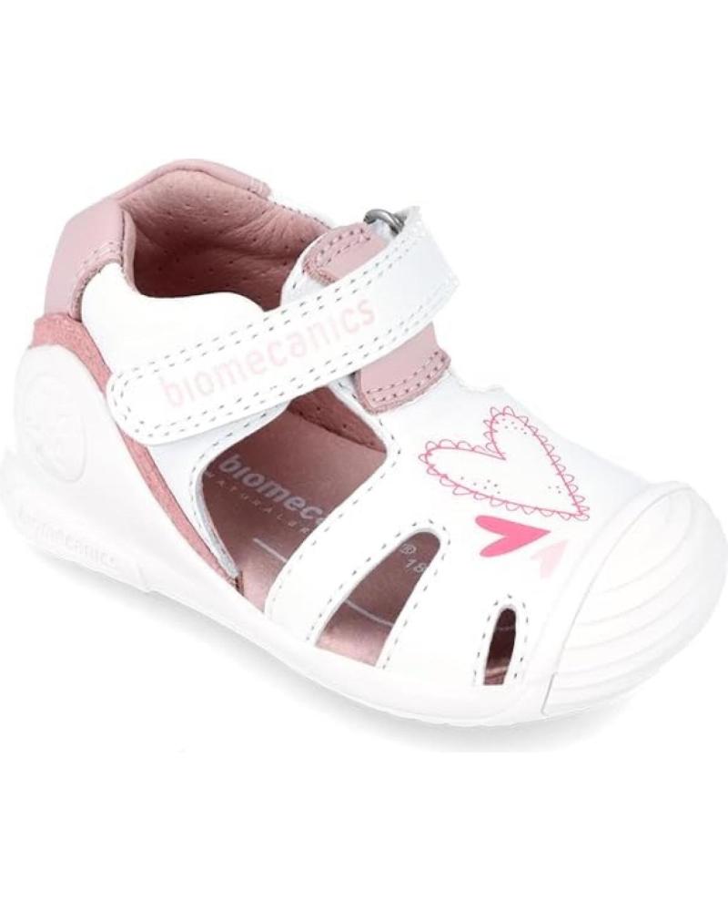 Biomecanics 242101 Sandali In Pelle Per Bambine E Ragazze – Punta Rinforzata, Chiusura In Velcro, Morbidi E Confortevoli, Colore Cuori - 3