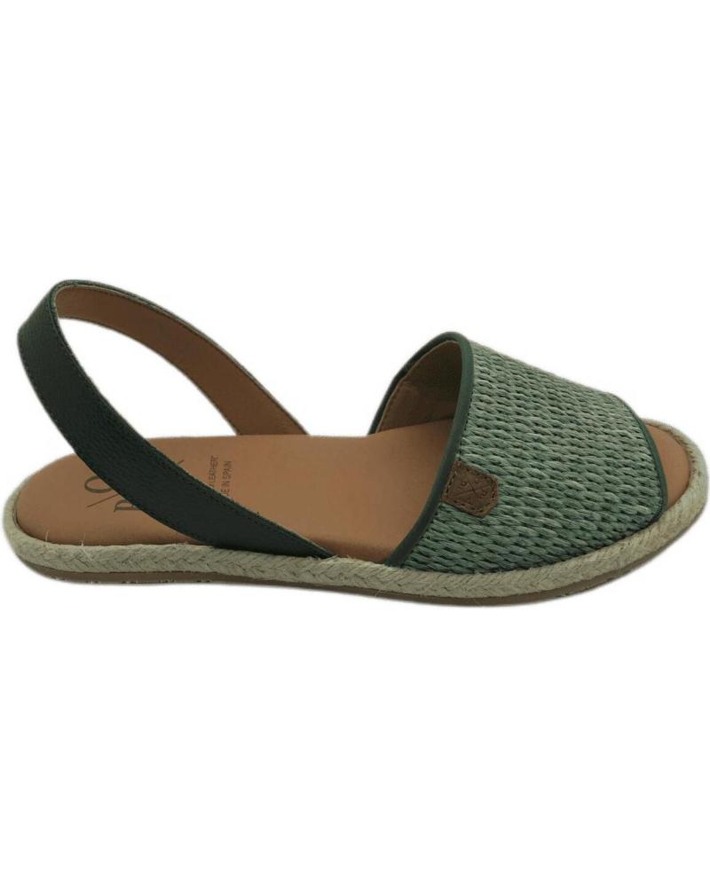 Sandalen für Damen und Mädchen POPA MENORQUINA 001 MENDOZA RAFIA VERDE