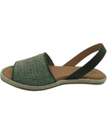 Sandalen für Damen und Mädchen POPA MENORQUINA 001 MENDOZA RAFIA VERDE