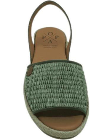 Sandalen für Damen und Mädchen POPA MENORQUINA 001 MENDOZA RAFIA VERDE