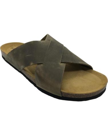 Sandalias de Hombre PLAKTON CHANCLA HOMBRE PIEL 175007 KAKI
