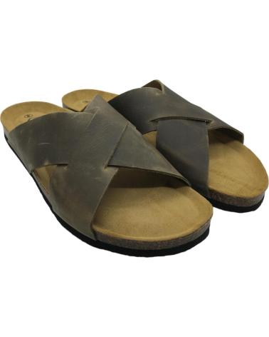 Sandalias de Hombre PLAKTON CHANCLA HOMBRE PIEL 175007 KAKI