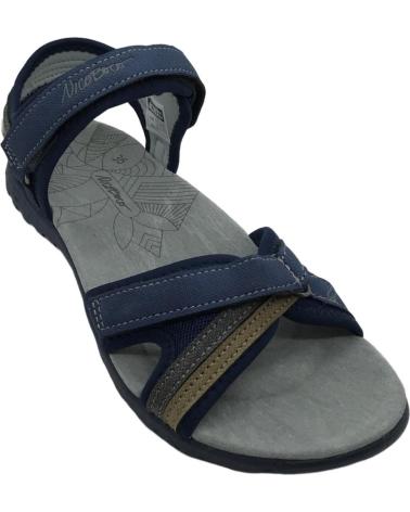 Sandali per Donna NICOBOCO SANDALIA TREKKING MUJER CROCO 38-316 AZUL