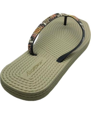 Infradito per Donna NICOBOCO CHANCLA AGUA MUJER CELDA 38-426 BEIG