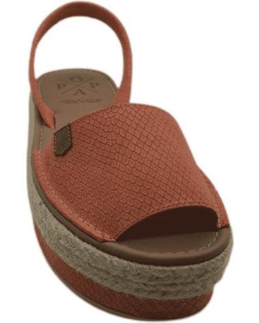 Woman Sandals POPA MENORQUINA MUJER ROSARIO GRABADO PS10302051 SOFT NARANJA