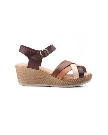 Sandalias LA VIDA ROSA  de Mujer SANDALIA CUNA MARRON  MARRON