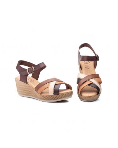 Sandalias LA VIDA ROSA  de Mujer SANDALIA CUNA MARRON  MARRON