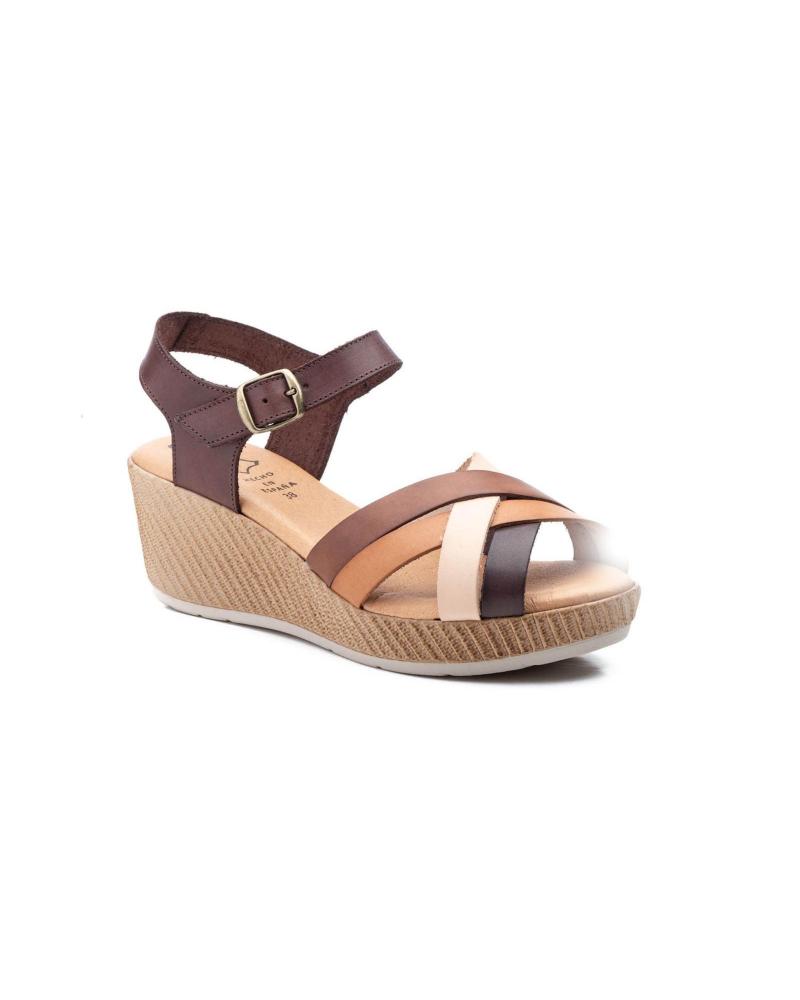 Sandalias LA VIDA ROSA  de Mujer SANDALIA CUNA MARRON  MARRON