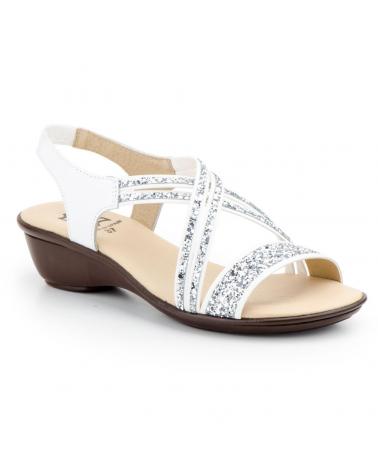 Sandalias LA VIDA ROSA  de Mujer SANDALIA CUNA PLATA  PLATA