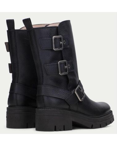 Botines HISPANITAS  de Mujer BOTA BIKER TRES HEBILLAS ASHLEY NEGRO  C003BLACK