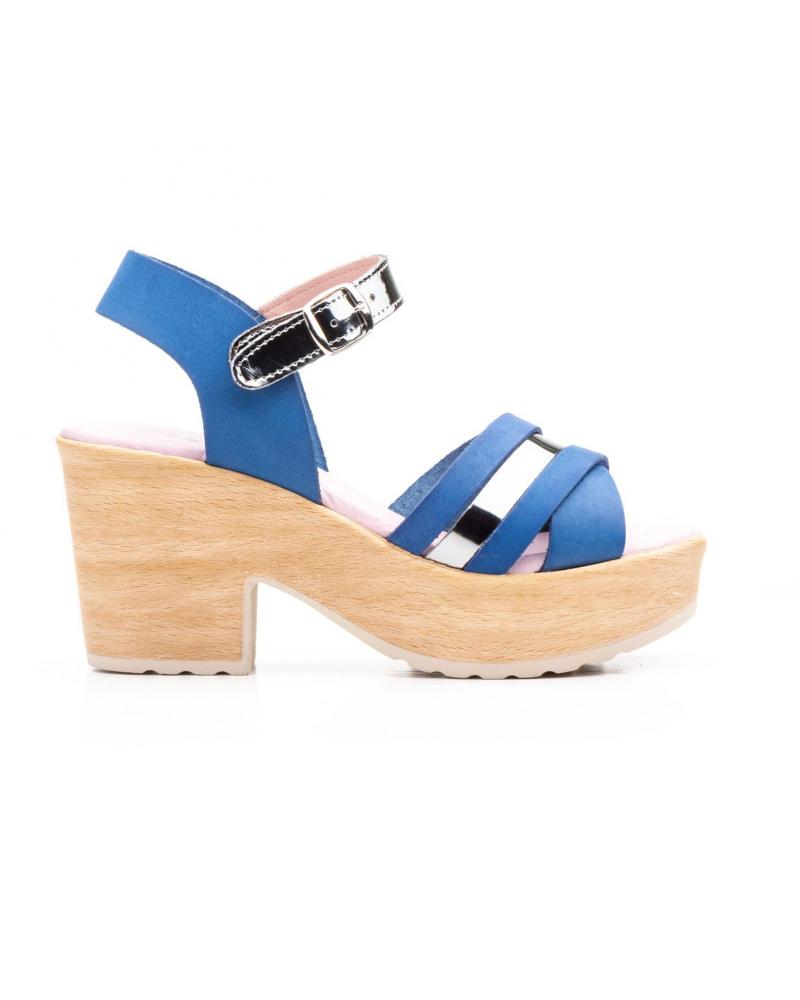 Sandalias LA VIDA ROSA  de Mujer SANDALIA PLATAFORMA AZUL  AZUL
