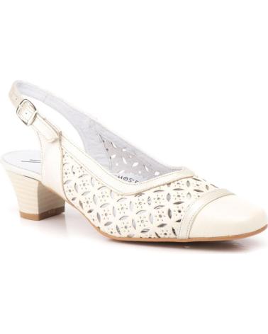 Zapatos de tacón de Mujer LA VIDA ROSA SANDALIA TACON BLANCO