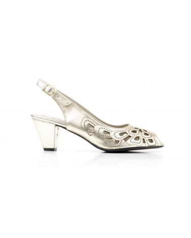 Sandalias LA VIDA ROSA  de Mujer SANDALIA TACON ORO  ORO