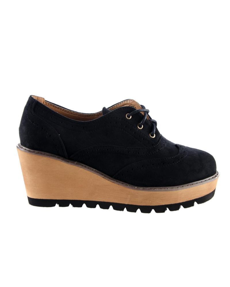 Zapatos De Mujer SUNCOLOR DERBYS  NEGRO