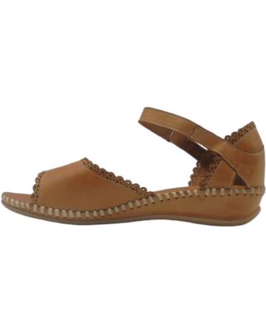 Sandalias de Mujer ERASE 793-53 SANDALIA CASUAL TALON CERRADO CIERRE VELCRO CUERO MARRóN