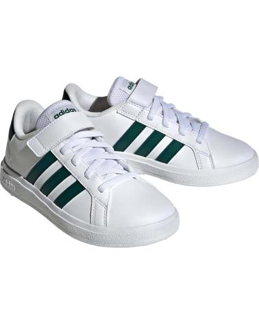 girl and boy Trainers ADIDAS ZAPATILLAS GRAND COURT ELASTIC LACE TOP STRA  BLANCO