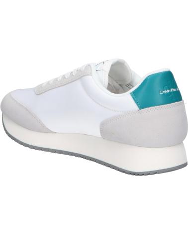 Sapatos Desportivos CALVIN KLEIN  de Homem YM0YM00746 RETRO RUNNER  01S WHITE OYSTER MUSHROOM