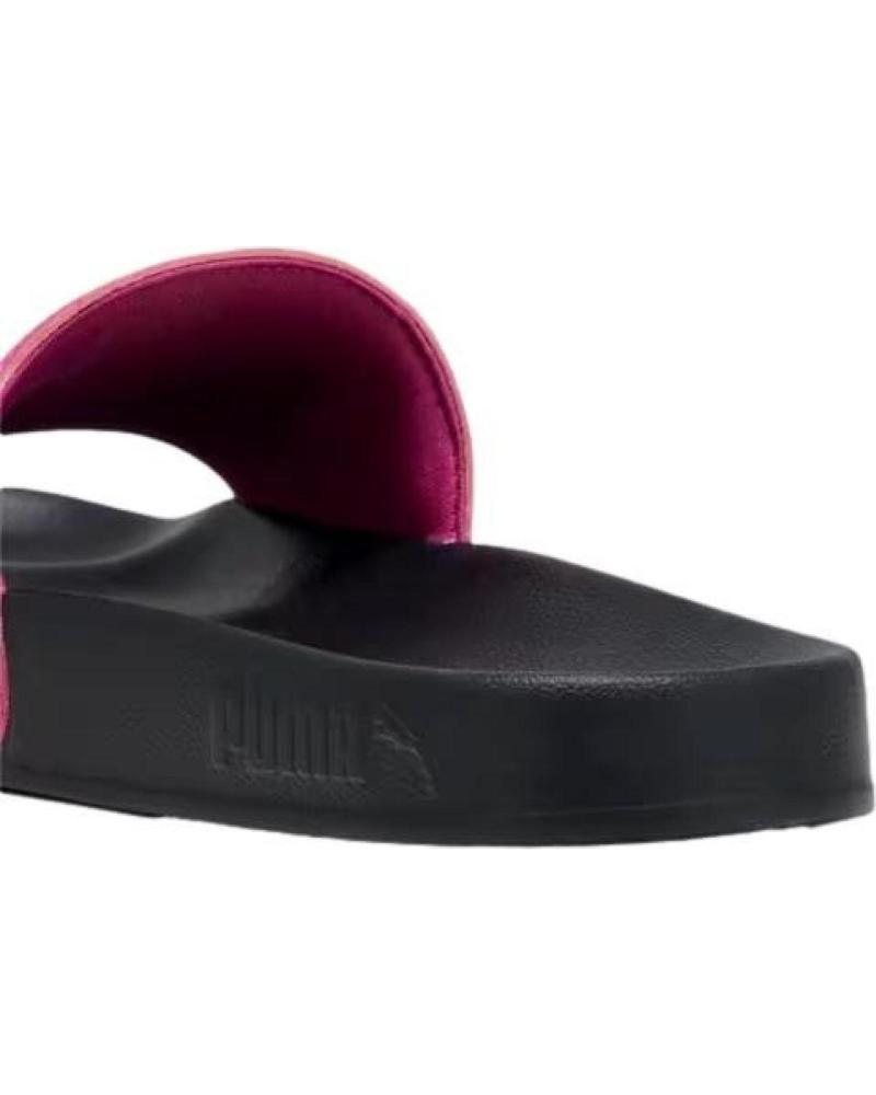 Sandals De Mujer PUMA CHANCLAS LEADCAT NEGRO FUCSIA FLIP FLOPS
