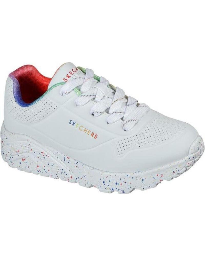Sportschuhe für Damen SKECHERS UNO LITE - RAINBOW SPECKLE BLANCO