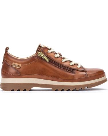 Zapatos PIKOLINOS  de Mujer ZAPATO CASUAL DE PIEL CON CORDONERAS Y SUELA DE GOMA  BRANDY