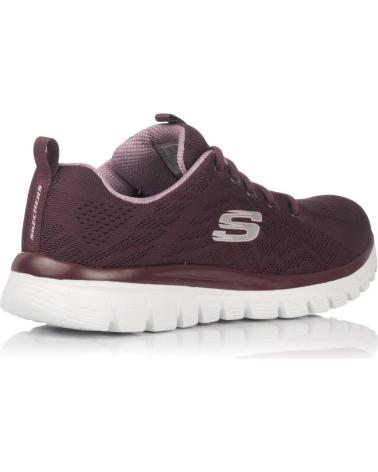 Deportivas de Mujer y Niña SKECHERS SNEAKERS MUJER GRACEFUL BURDEOS 12615 ROJO
