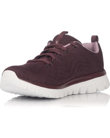 Deportivas de Mujer y Niña SKECHERS SNEAKERS MUJER GRACEFUL BURDEOS 12615 ROJO