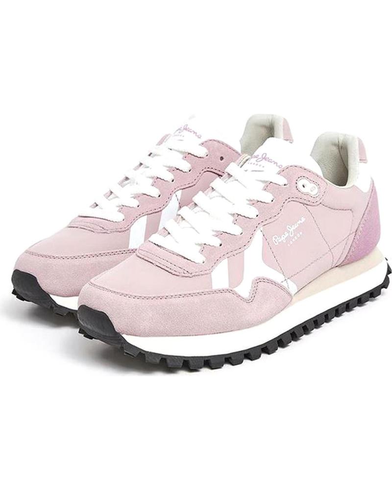 Pepe Jeans Ball Mirror W – Sneaker Donna In Materiale Specchiato, Suola In Gomma Traslucida, Colletto Imbottito, Isotipo Laterale