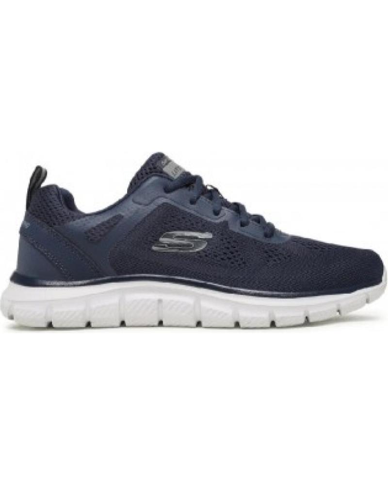 SKECHERS ZAPATILLAS TRACK BROADER BLANCO 232698-NVY AZUL MARINO