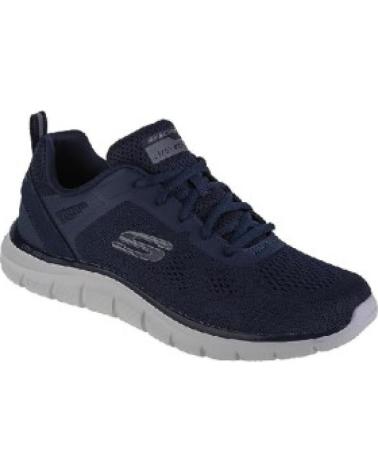 SKECHERS ZAPATILLAS TRACK BROADER BLANCO 232698-NVY AZUL MARINO