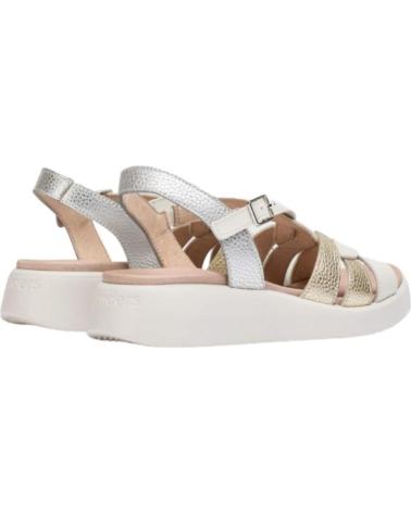 Sandalias de Mujer WONDERS SANDALIA PATERNA C-6530 PLATINO BEIG-ORO-PLATA