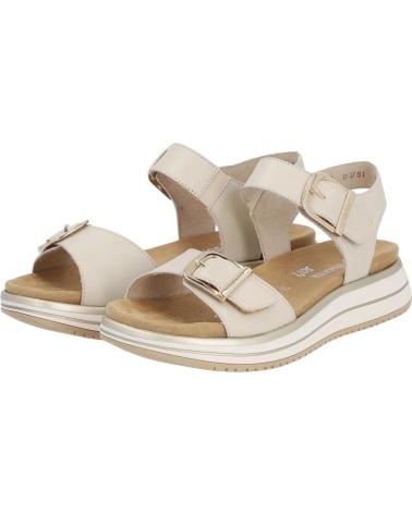 REMONTE - SANDALIAS MUJER D1J51-80 BEIGE AJUSTE VELCROS PLANTILLA CO VARIOS COLORES
