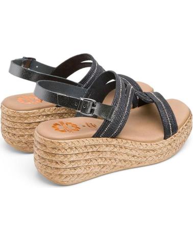 Woman Sandals PORRONET 3036-001 GALA PLOMO NEGRO