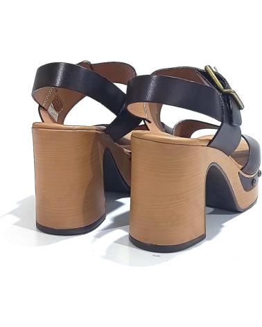 Sandalias de Mujer WEEKEND BY PEDRO MIRALLES SANDALIA CASUAL DE PIEL CON TACON Y PLATAFORMA CAOBA