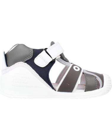 Sandálias de Menina e Menino BIOMECANICS SANDALIAS NINO MODELO 212144 COLOR GRIS GRISOCEAN GRIS Y OCEAN SAUVAG