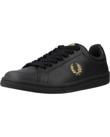 Man Zapatillas deporte FRED PERRY ZAPATILLAS HOMBRE MODELO B721 LEATHER COLOR NEGRO 102BLCK