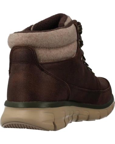 SKECHERS BOTINES PLANOS MUJER SYNERGY MARRON MARRóN