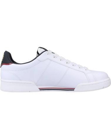 Esportes  de Homem e Mulher e Menino FRED PERRY B4294 B722 100 LEATHER WHITE-NAVY