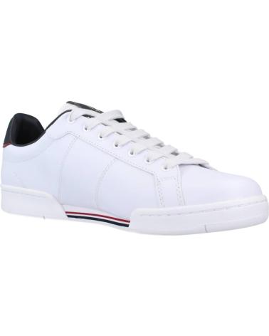 Esportes  de Homem e Mulher e Menino FRED PERRY B4294 B722 100 LEATHER WHITE-NAVY