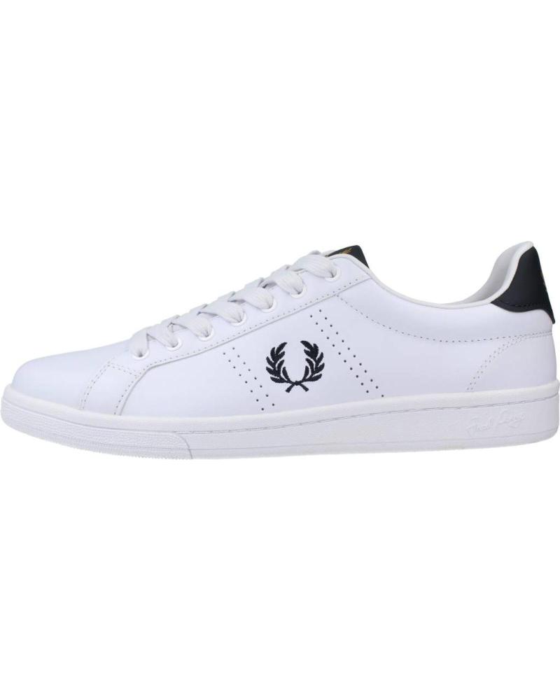 Sportivo per Donna e Uomo e Bambino FRED PERRY B4321 200 B721 LEATHER WHITE-NAVY