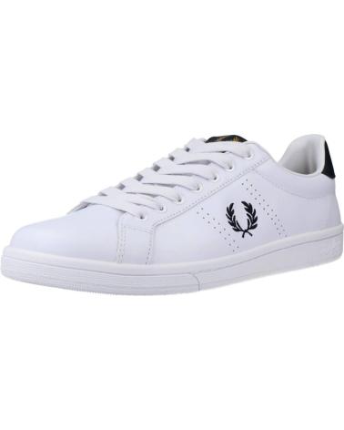 Sportivo per Donna e Uomo e Bambino FRED PERRY B4321 200 B721 LEATHER WHITE-NAVY