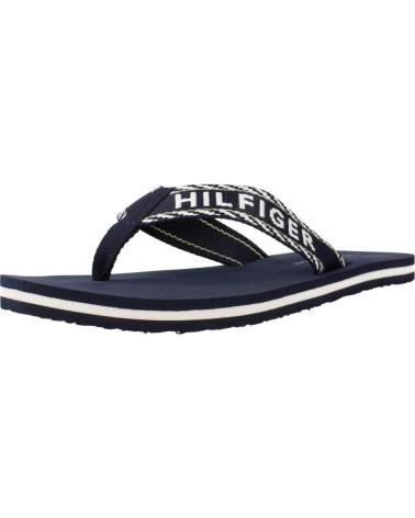 Tongs TOMMY HILFIGER  pour Femme CHANCLAS MUJER MODELO WEBBING COLOR AZUL  DW6