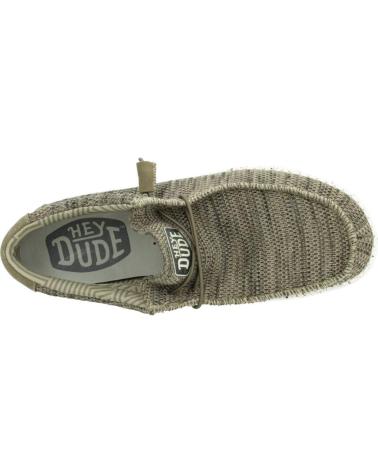Chaussures HEY DUDE  pour Homme WALLY LINEN NATURAL  MARRON