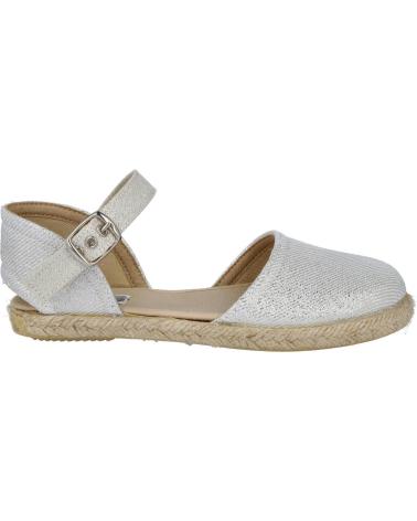 Zapatos ANDREA RUIZ  de Niña 263-L ALPARGATAS YUTE NIÑA  PLATA
