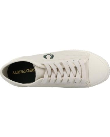 Scarpe FRED PERRY  per Uomo INFORMALES HOMBRE MODELO HUGHES LOW LEATHER COLOR BLANCO 760  760LGHTCR