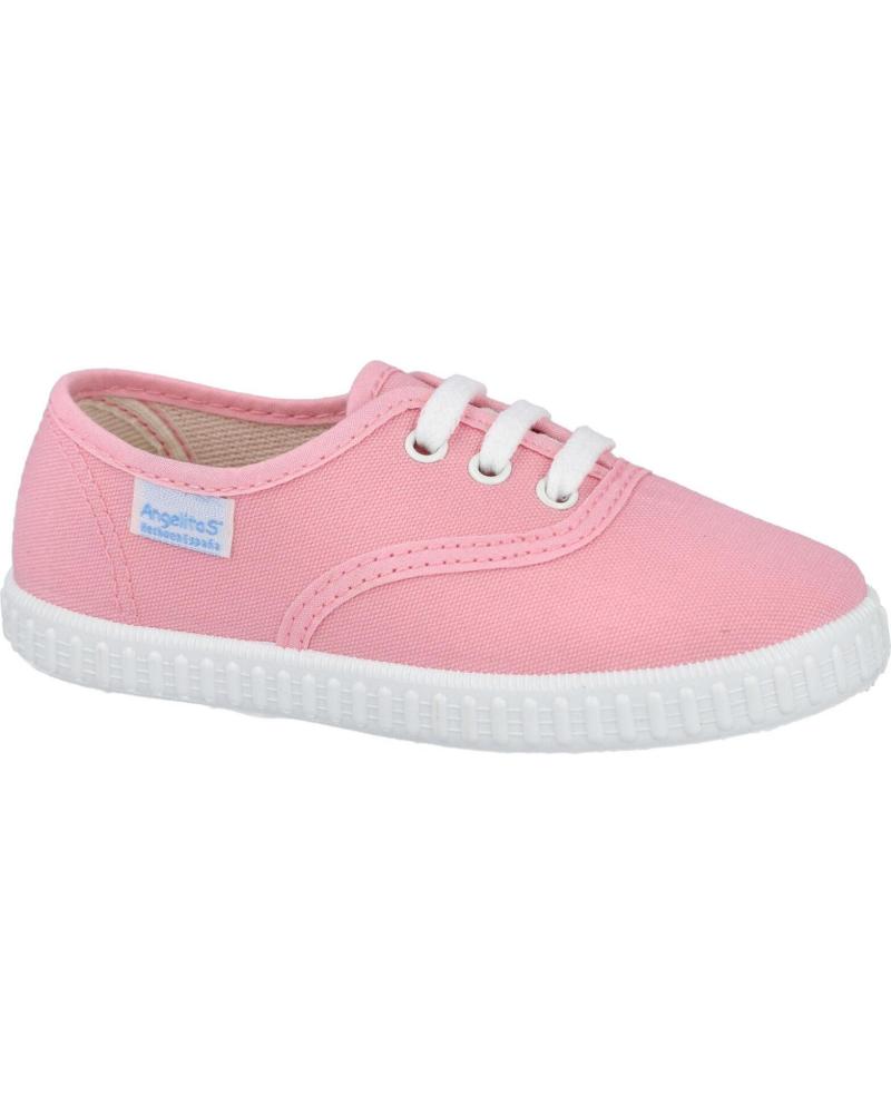 Sneaker für Mädchen ANGELITOS 121 ZAPATILLAS DE CORDONES PARA NIÑA ROSA