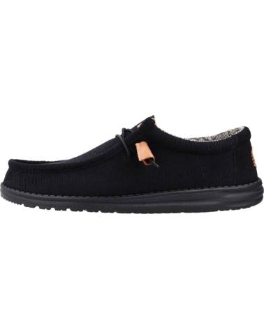 Chaussures HEY DUDE  pour Homme INFORMALES HOMBRE MODELO WALLY CORDUROY COLOR NEGRO  BLACK