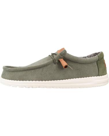 Chaussures HEY DUDE  pour Homme INFORMALES HOMBRE MODELO WALLY CORDUROY COLOR VERDE  OLIVE