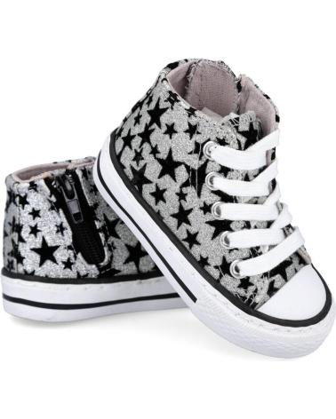 Sportif pour Fille BUBBLE BOBBLE BUBBLE KIDS A3511-S ZAPATILLAS ALTAS NIÑA PLATA